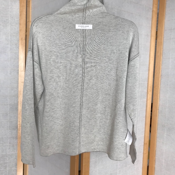 Sz S Everlane grey cotton funnel neck sweater - Picture 5 of 8